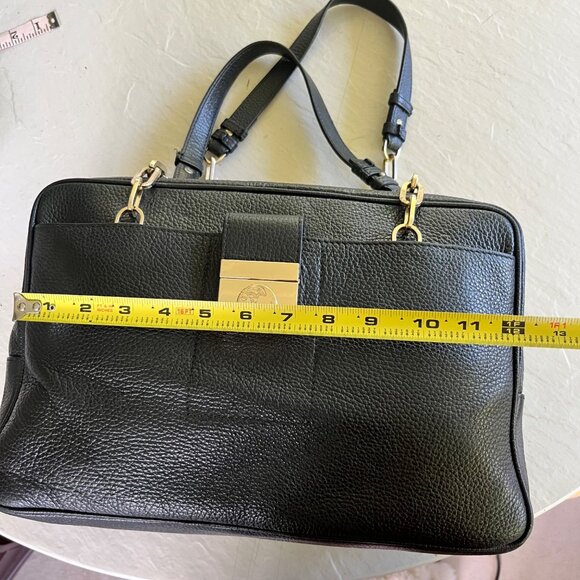 Versace Collection Black Leather Vitello Stampa Alce Medusa Logo Weekender Bag - Picture 10 of 16